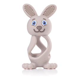 Bobbie bunny teether zabawka-gryzak dla niemowląt cappuccino grey