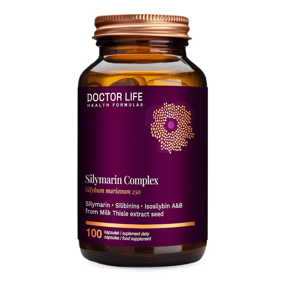 Doctor Life Silymarin comlex ekstrakt z nasion ostropestu plamistego 250mg suplement diety 100 kapsułek