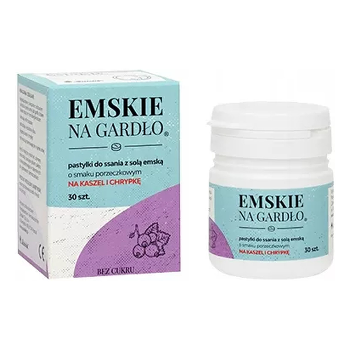 Ziołolek Emskie na gardło o smaku porzeczkowym
