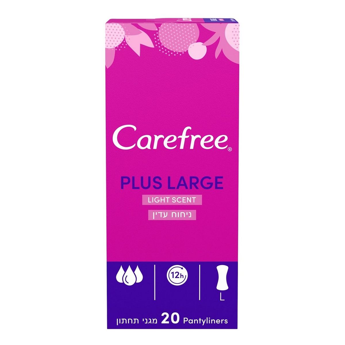 Carefree Plus large wkładki higieniczne light scent 20szt.