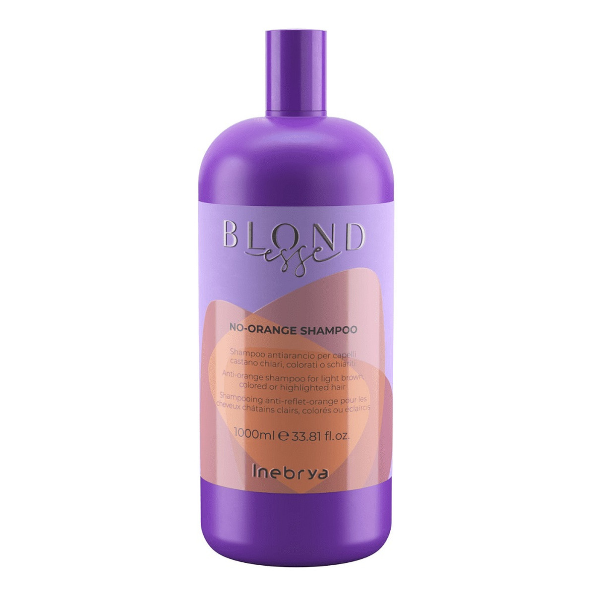 Inebrya Blondesse no-orange shampoo szampon do włosów jasnobrązowych farbowanych i rozjaśnianych 1000ml