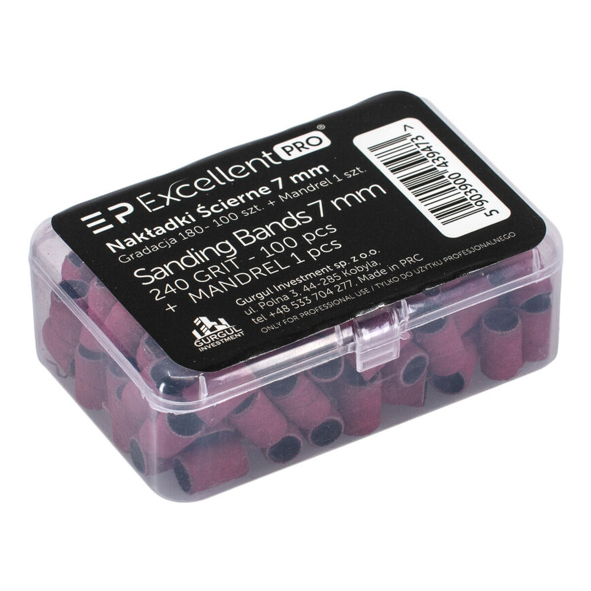 Excellent PRO Sanding bands jednorazowe opaski ścierne o gradacji 240 z nośnikiem o średnicy 7mm 100szt