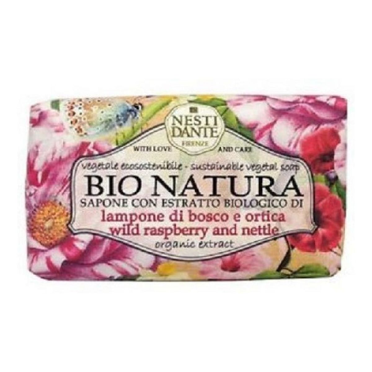Nesti Dante Bio Natura Wild Raspberry And Nettle Mydło toaletowe 250g