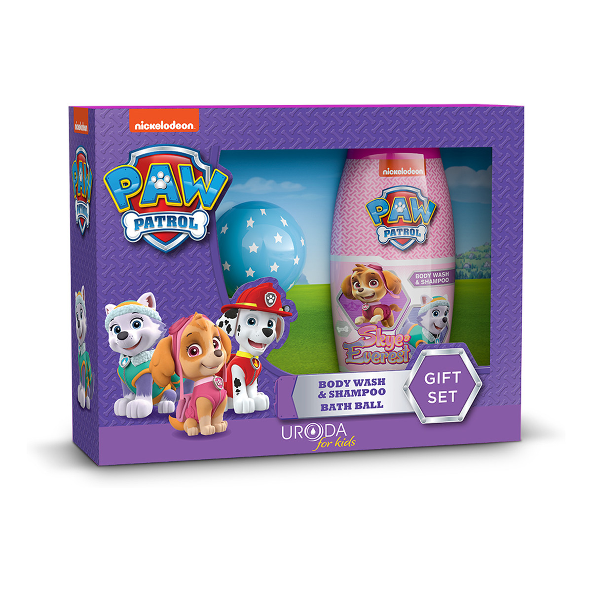 Uroda for Kids Zestaw prezentowy Psi Patrol (kula do kąpieli 100g+żel pod prysznic 2w1 250ml )