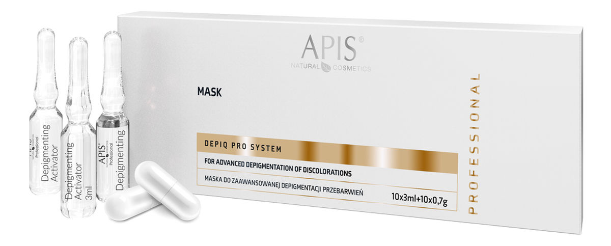 Depiq pro system maska do zaawansowanej depigmentacji przebarwień 10x3ml + 10x0.7g