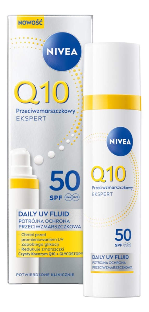 Q10 przeciwzmarszczkowy ekspert daily uv fluid spf50