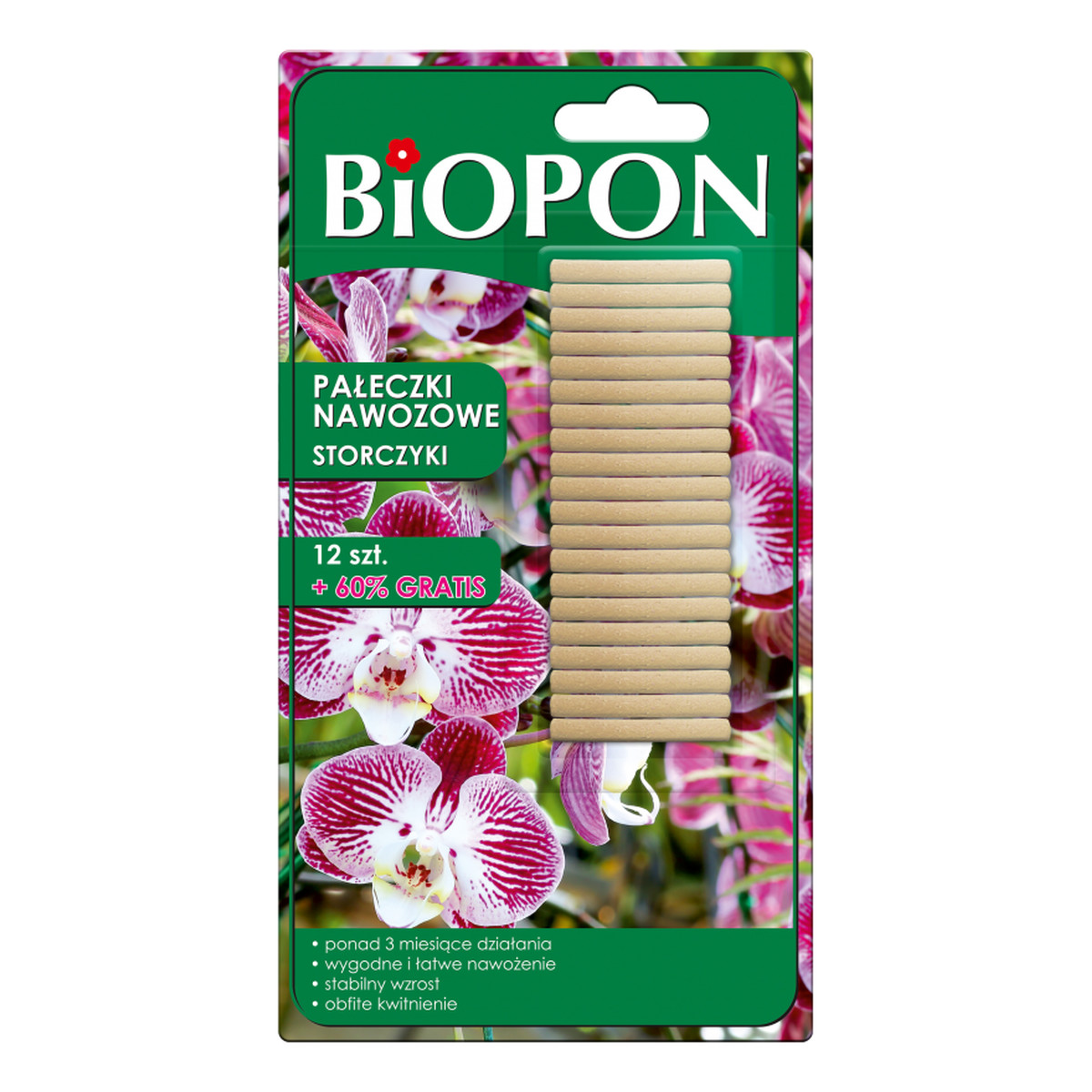 Biopon Pałeczki Nawozowe Do Storczyków 12szt. 16g