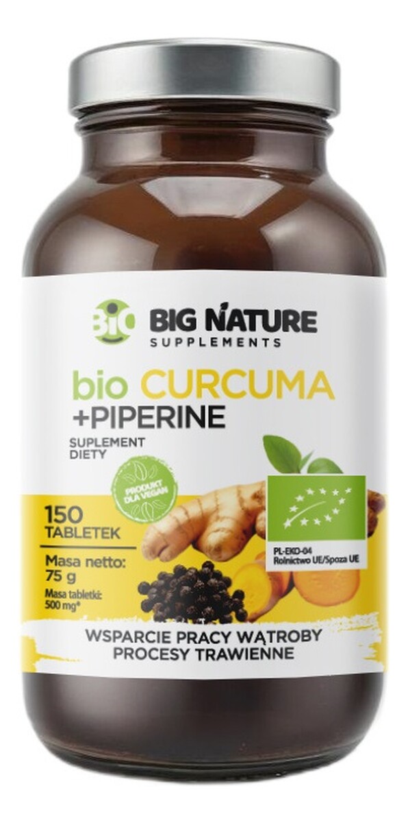 Bio curcuma + piperine suplement diety 150 tabletek