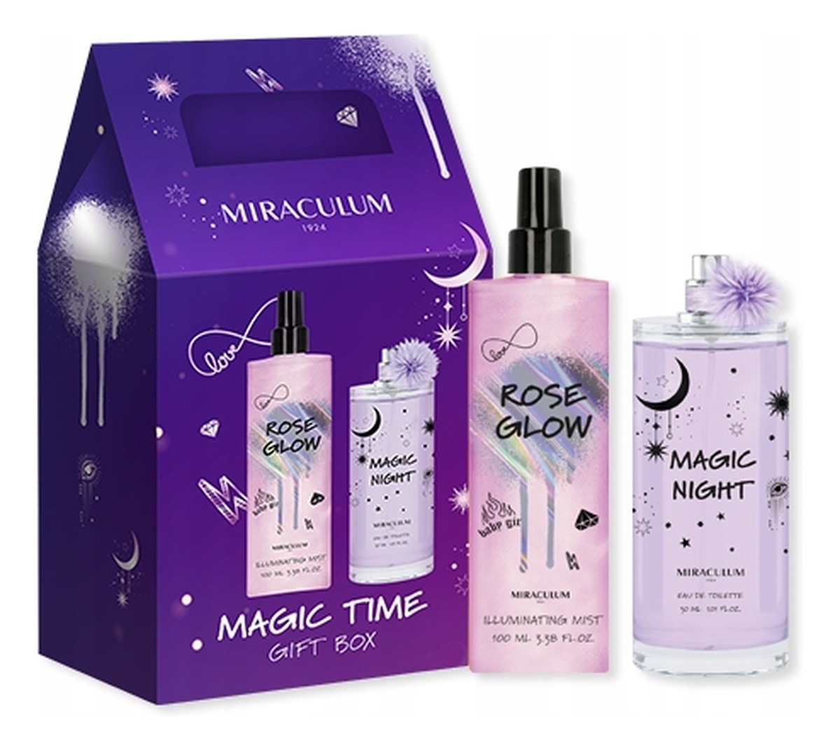 Zestaw Magic Time Mgiełka do ciała Rose Glow + Woda toaletowa Magic Night