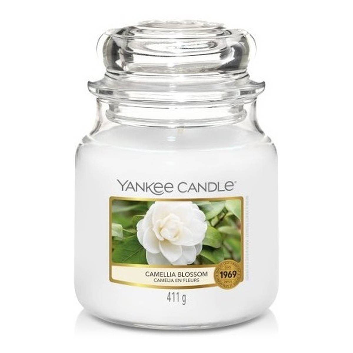 Yankee Candle Świeca zapachowa średni słój camellia blossom 411g