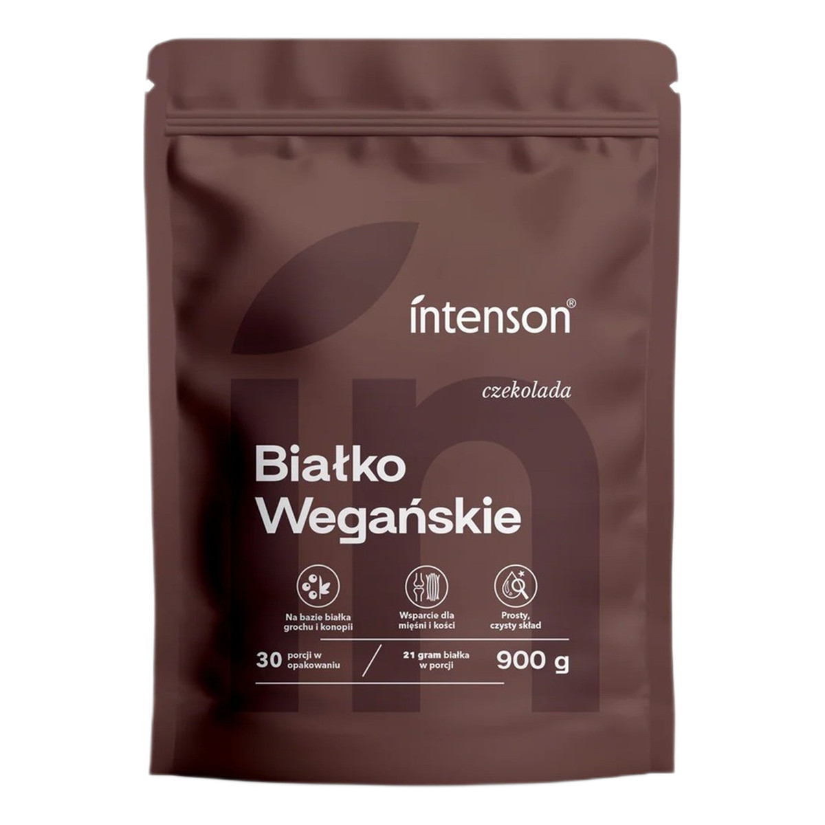 Intenson Białko wegańskie suplement diety czekolada 900g