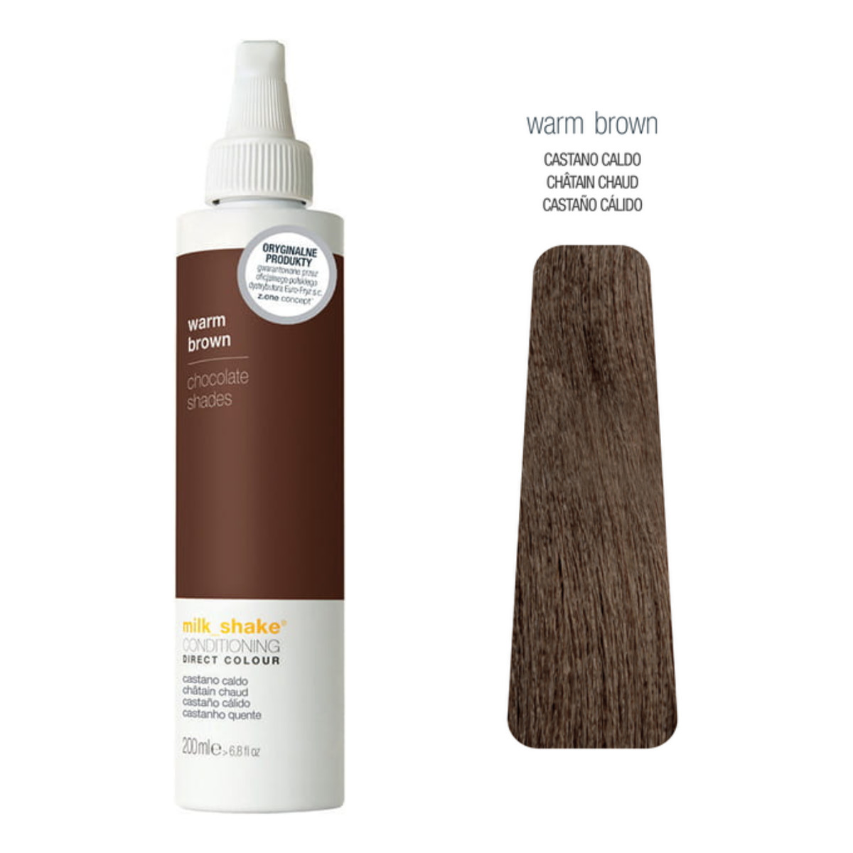 Milk Shake Direct colour Koloryzująca odżywka do włosów Ciepły Brąz 200ml