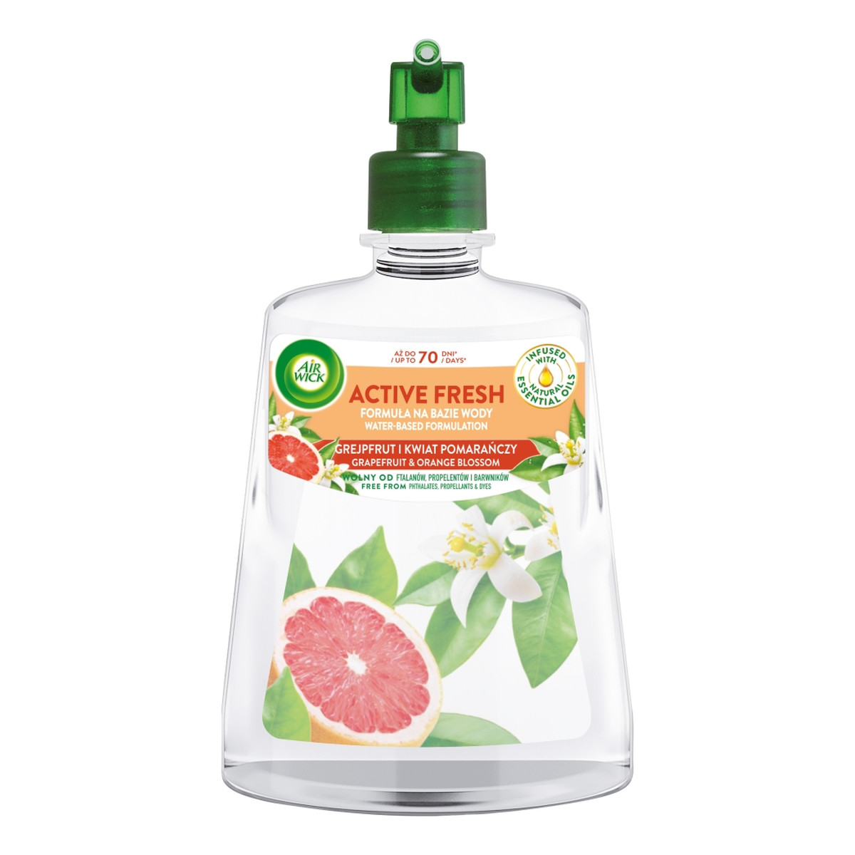 Air Wick Active Fresh wkład do automatycznego odświeżacza powietrza grejpfrut i kwiat pomarańczy 228ml