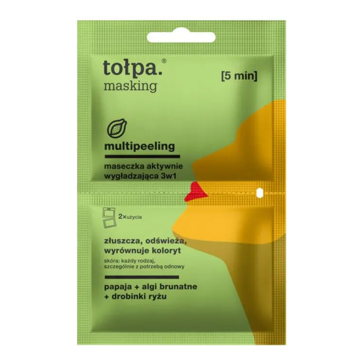 Tołpa Masking Multipeeling maseczka aktywnie wygładzająca 3w1 10ml