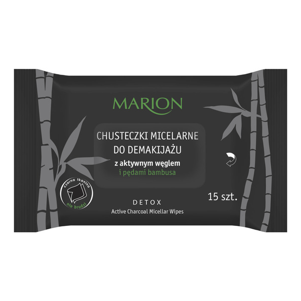 Marion Detox Aktywny Węgiel Chusteczki micelarne do demakijażu 15szt