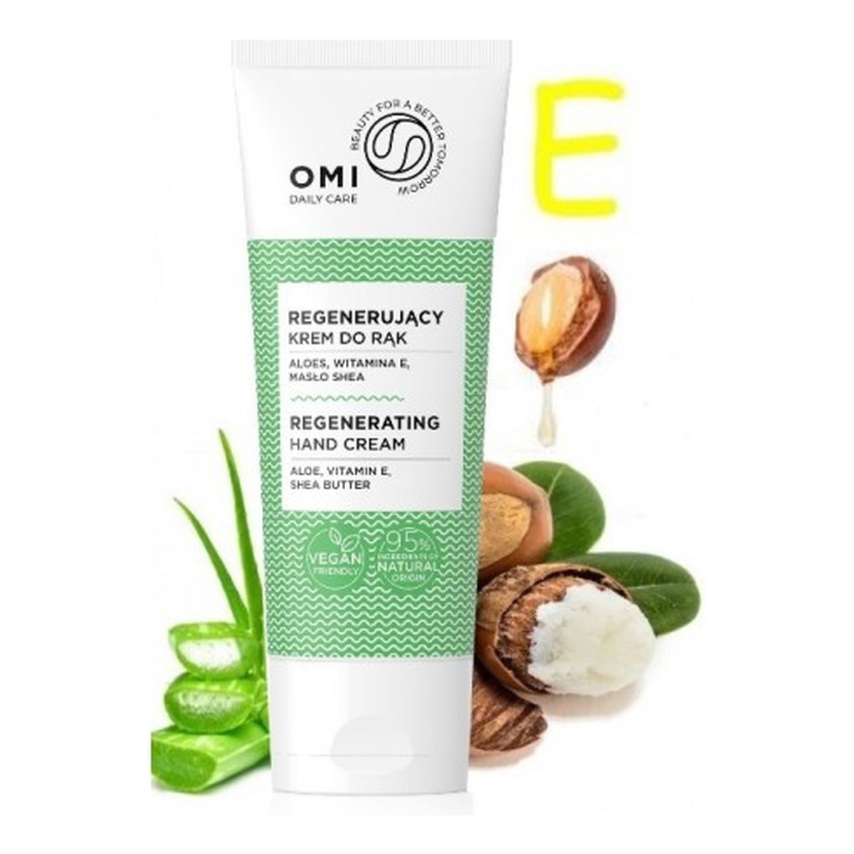 Omi Regenerujący krem-maska do rąk VEGAN (aloes, witamina E, masło shea) 75ml