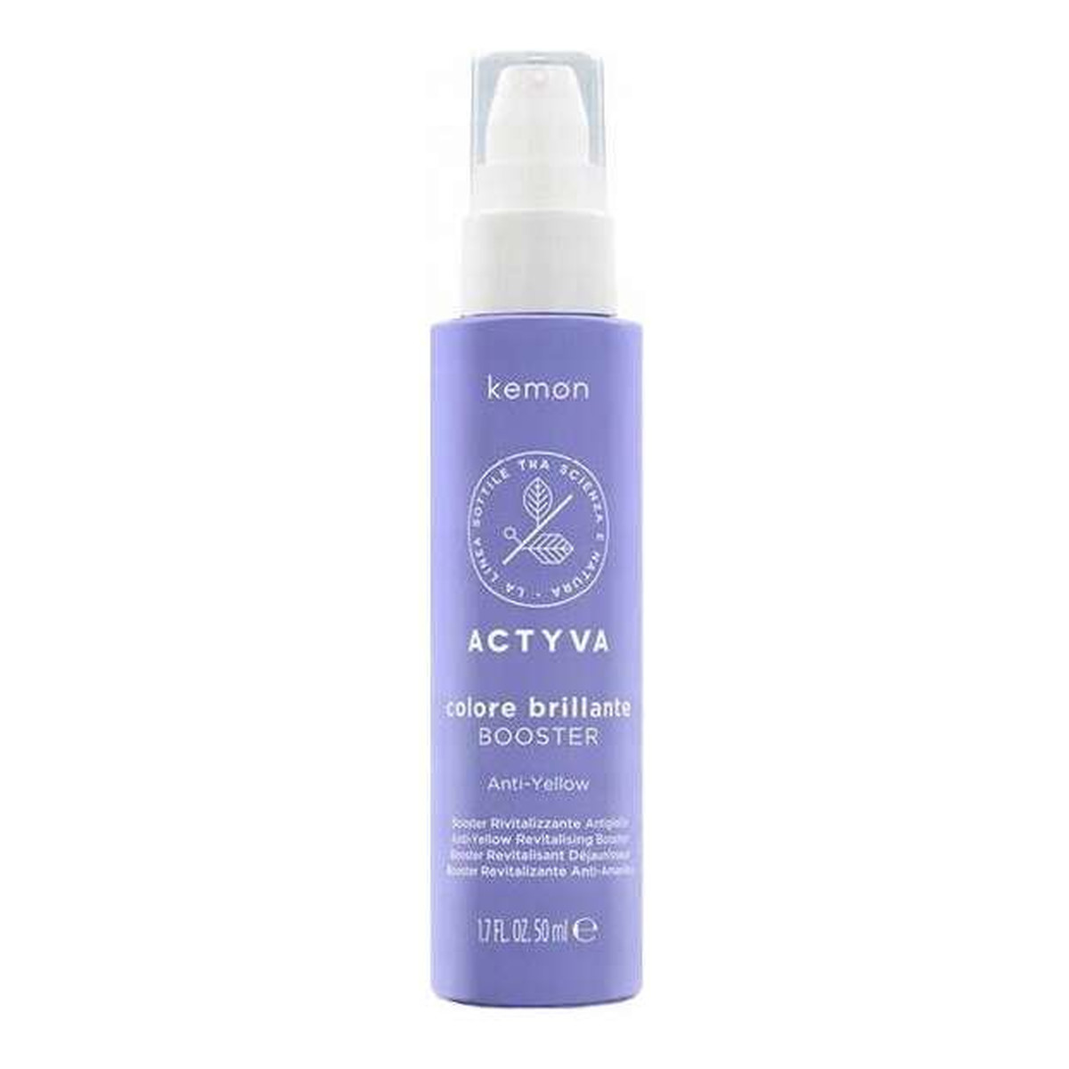 Kemon Actyva Colore Brillante Anti-Yellow Booster Wzmacniacz neutralizujący żółte tony 50ml