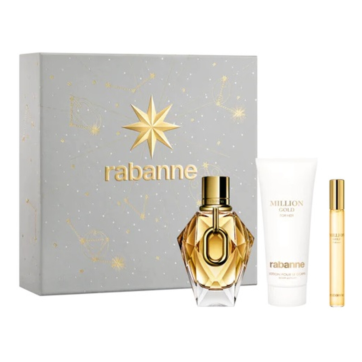 Paco Rabanne Million Gold For Her Zestaw woda perfumowana spray 90ml + balsam do ciała 100ml + woda perfumowana spray 10ml