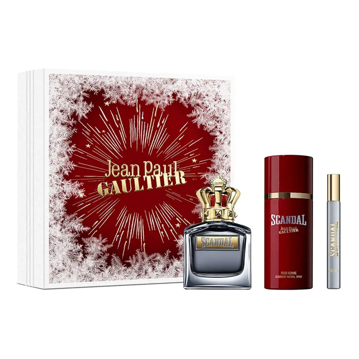 Jean Paul Gaultier Scandal Pour Homme Zestaw woda toaletowa spray 100ml + dezodorant spray 150ml + woda toaletowa spray 10ml