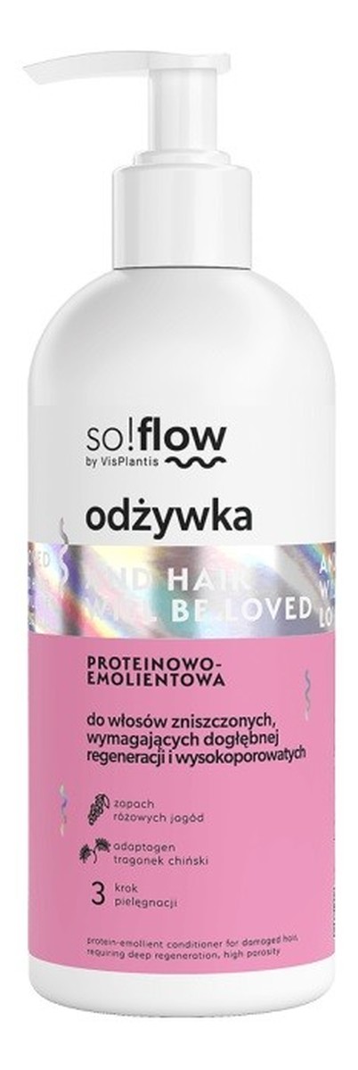 Proteinowo-emolientowa odżywka do włosów zniszczonych, wymagających regeneracji