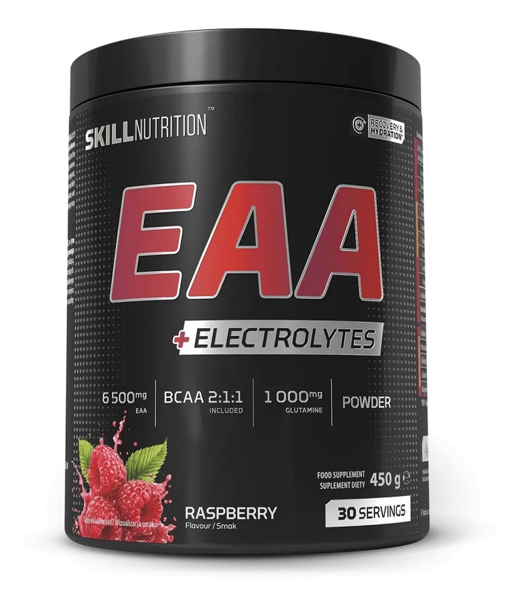 Eaa + electrolytes raspberry suplement diety w proszku 450g