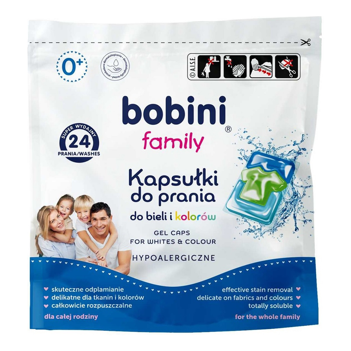 Bobini Family uniwersalne kapsułki do prania 24szt.