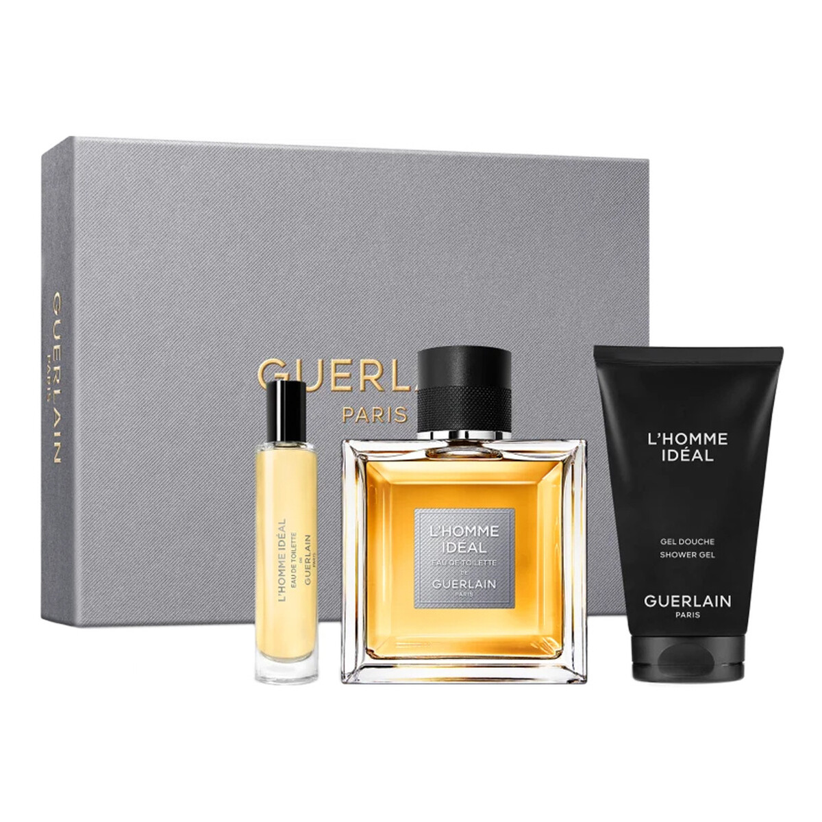 Guerlain L'Homme Ideal Zestaw woda toaletowa spray 100ml + woda toaletowa spray 10ml + żel pod prysznic 75ml
