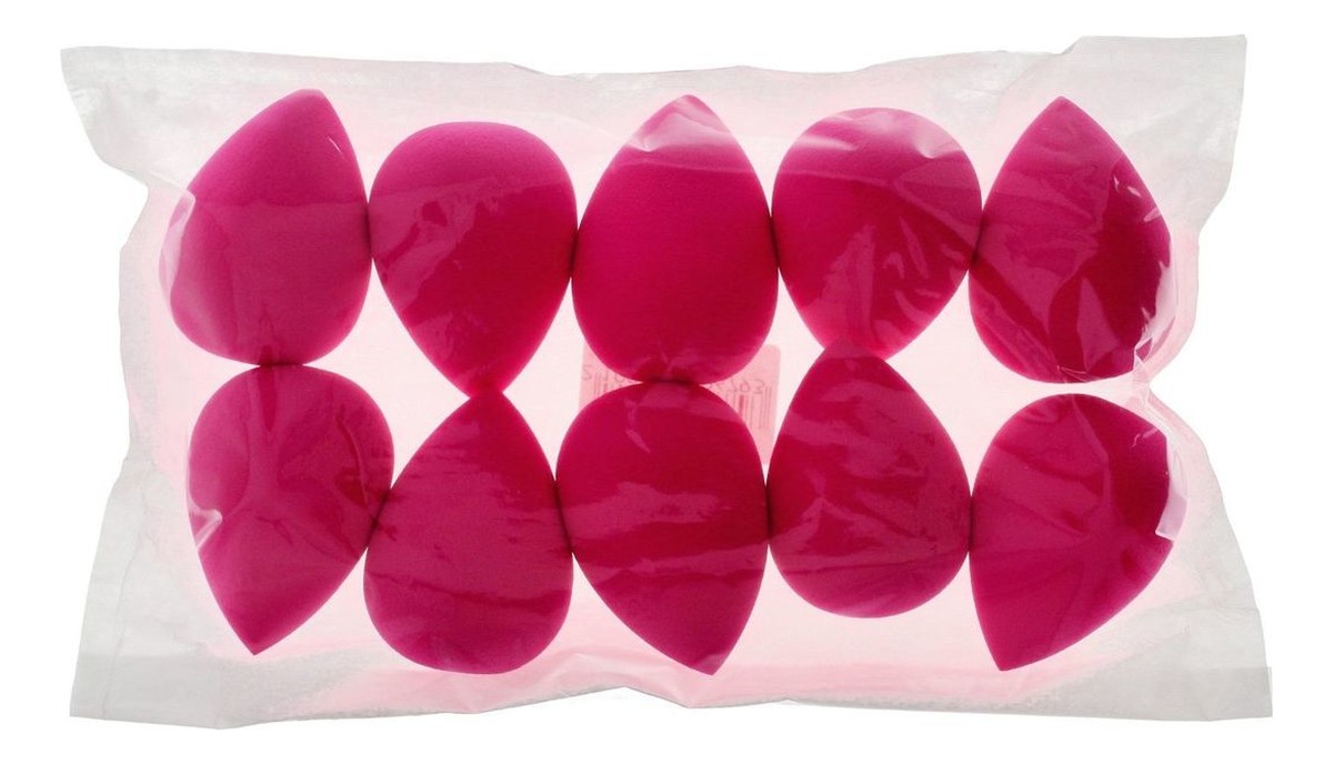 Zestaw Gąbek do makijażu - Ciemnoróżowe 1op.-10szt