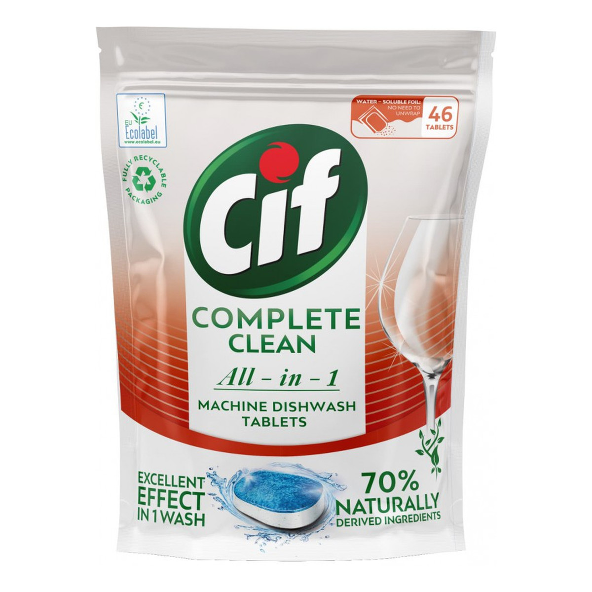 Cif All In One Complete Clean Tabletki Do Zmywarki 46 szt.