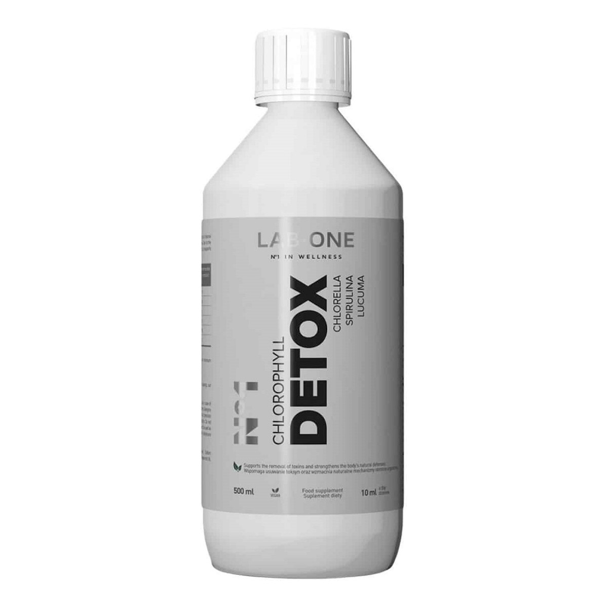 Lab One N°1 chlorophyll detox suplement diety wspomagający oczyszczanie organizmu 500ml