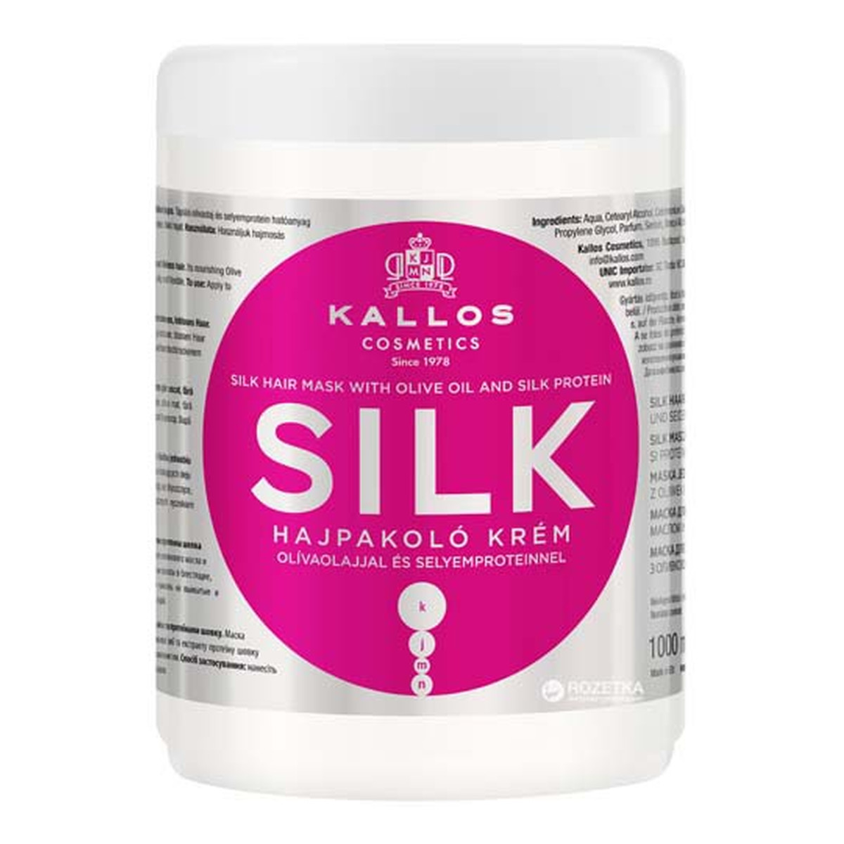 Kallos KJMN Silk Regenerująca Maska Do Włosów z Jedwabiem 1000ml