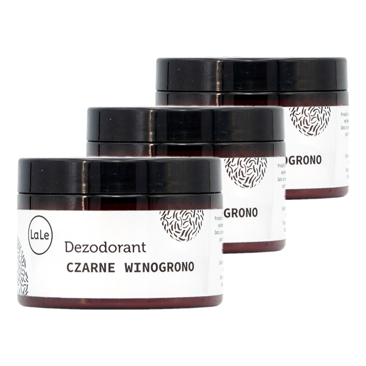 La-Le Dezodorant ekologiczny w kremie z olejkiem Czarne winogrono 3x150ml
