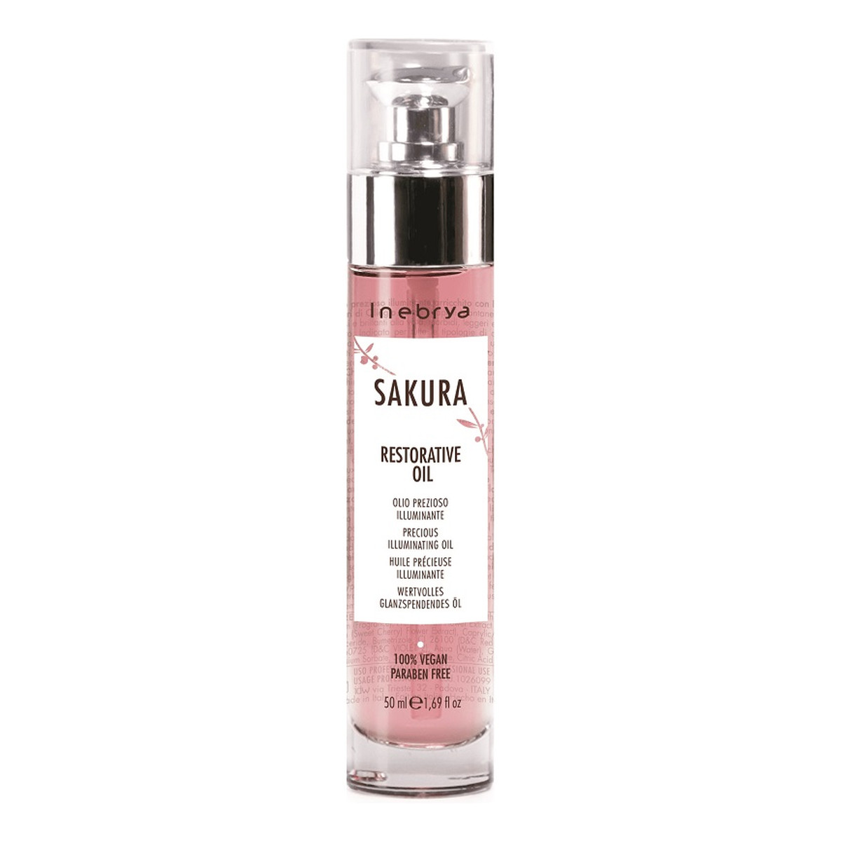 Inebrya Sakura olejek regenerujący do nabłyszczania i zmiękczania włosów 50ml