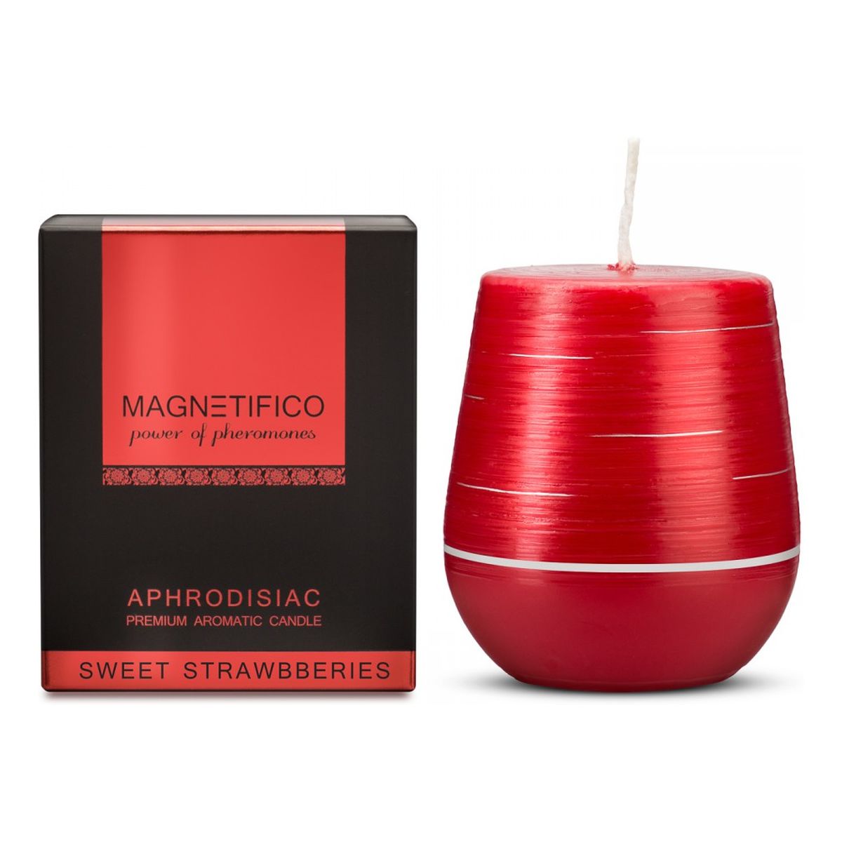 Magnetifico Aphrodisiac premium aromatic candle świeca zapachowa truskawka 36 godzin