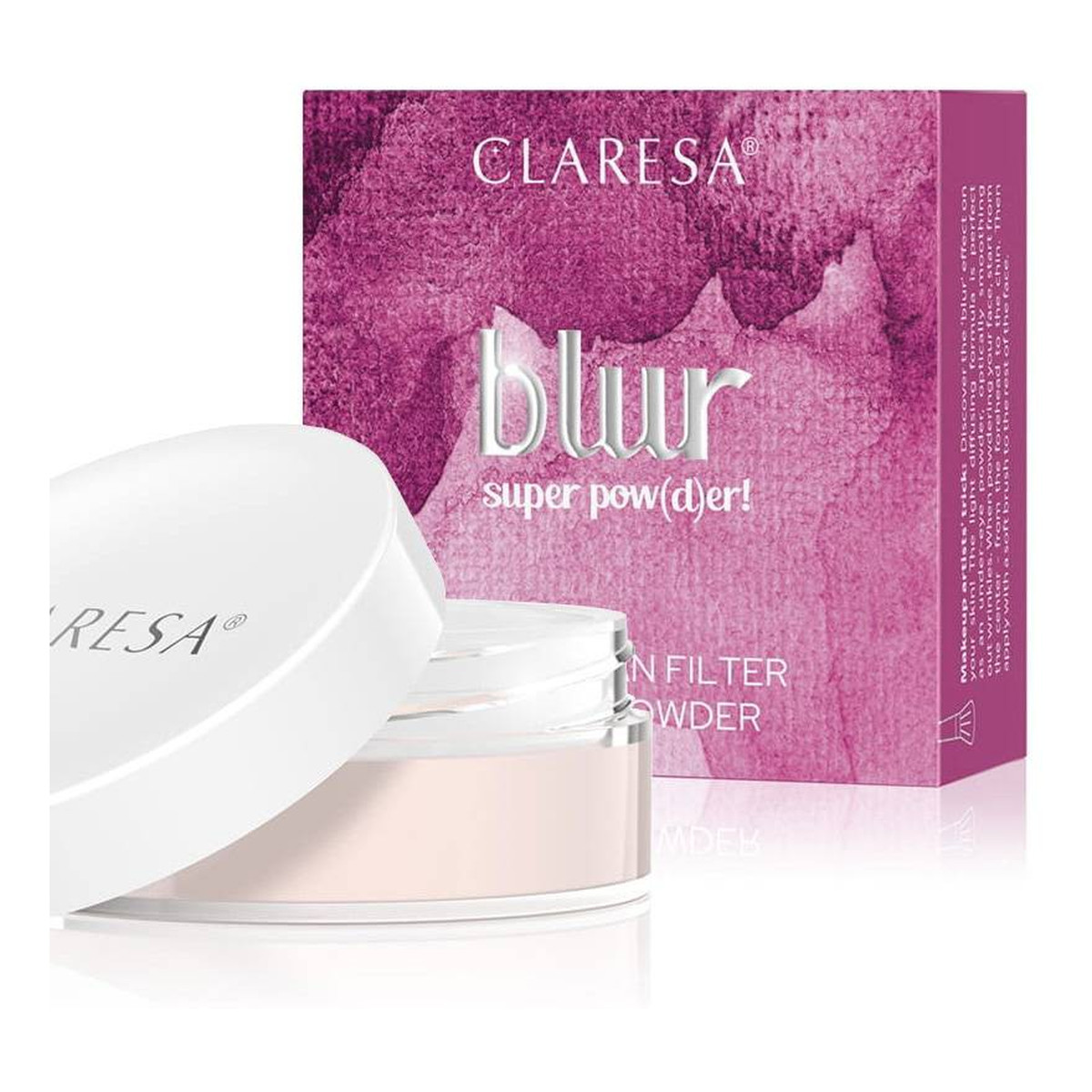 Claresa SUPER POW(D)ER! BLUR Puder Sypki Optycznie Wygładzający Skórę 12g