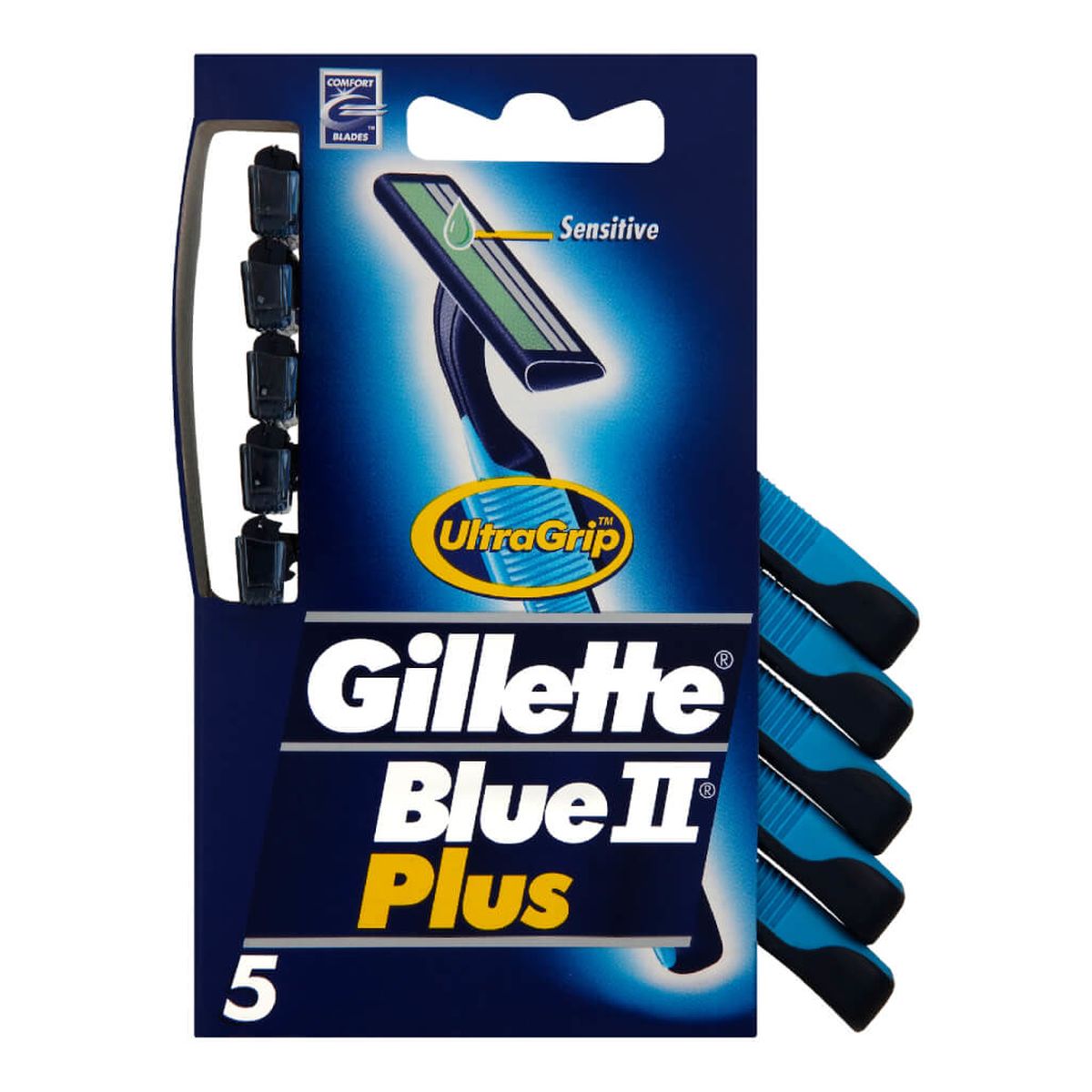 Gillette Blue II Plus jednorazowe maszynki do golenia dla mężczyzn 5szt