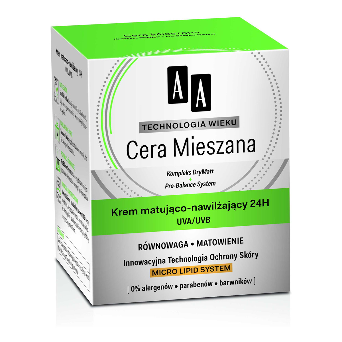 AA Cera Mieszana Technologia Wieku Krem Matujaco Nawilzajacy 50ml
