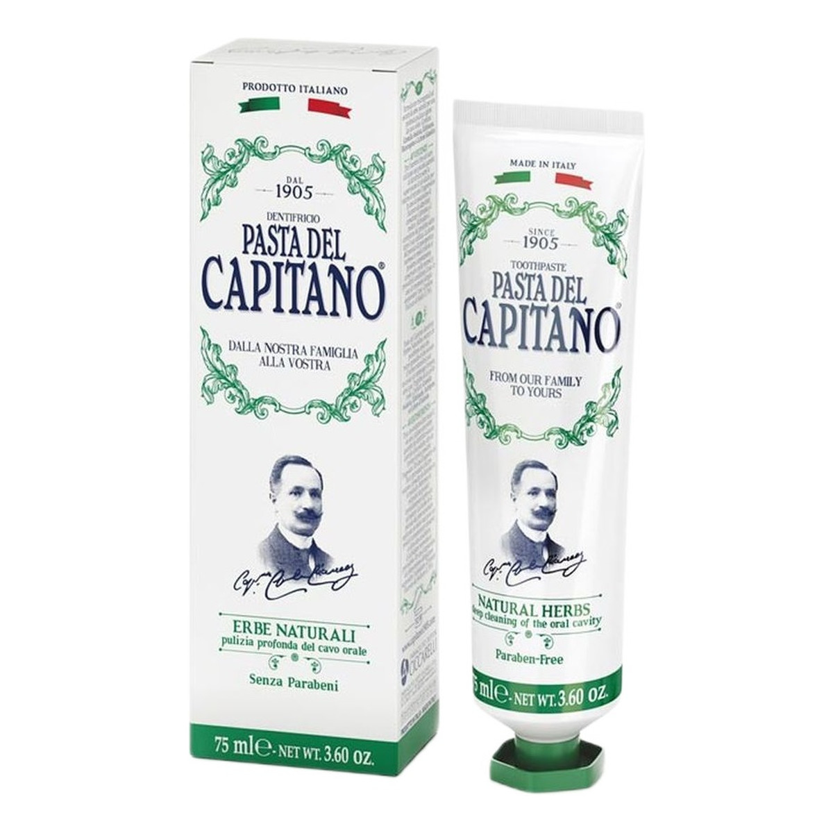 Pasta del Capitano Natural Herbs naturalna ziołowa pasta do zębów 75ml