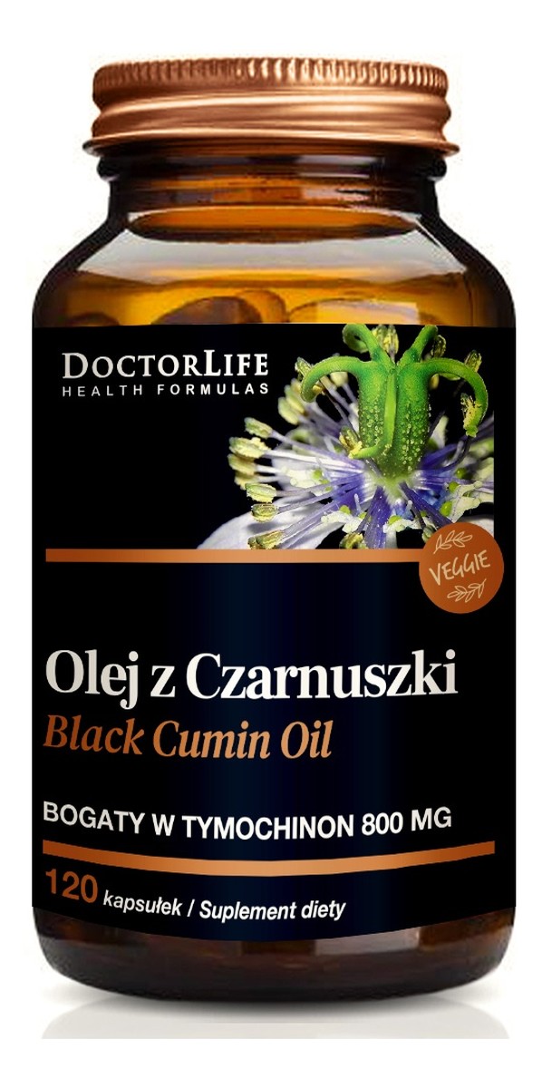 Black cumin oil olej z czarnuszki 1000mg suplement diety 120 kapsułek