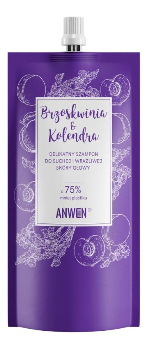 Szampon do suchej i wrażliwej skóry głowy, Brzoskwinia i kolendra, Refill