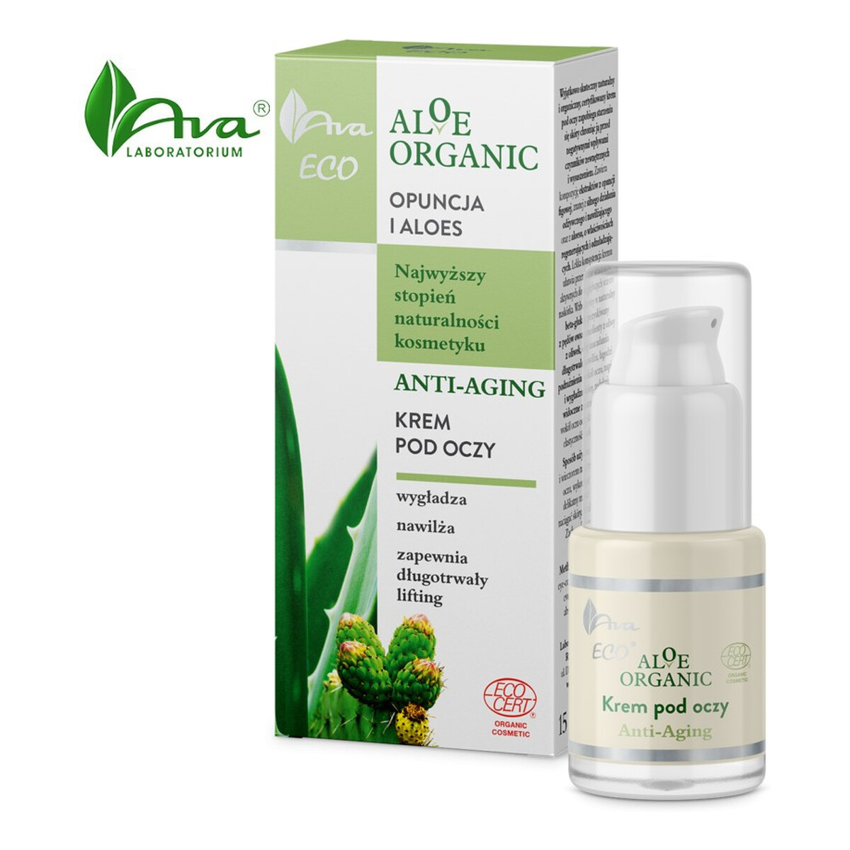 Ava Laboratorium ALOE ORGANIC Krem pod oczy anti-aging 15ml