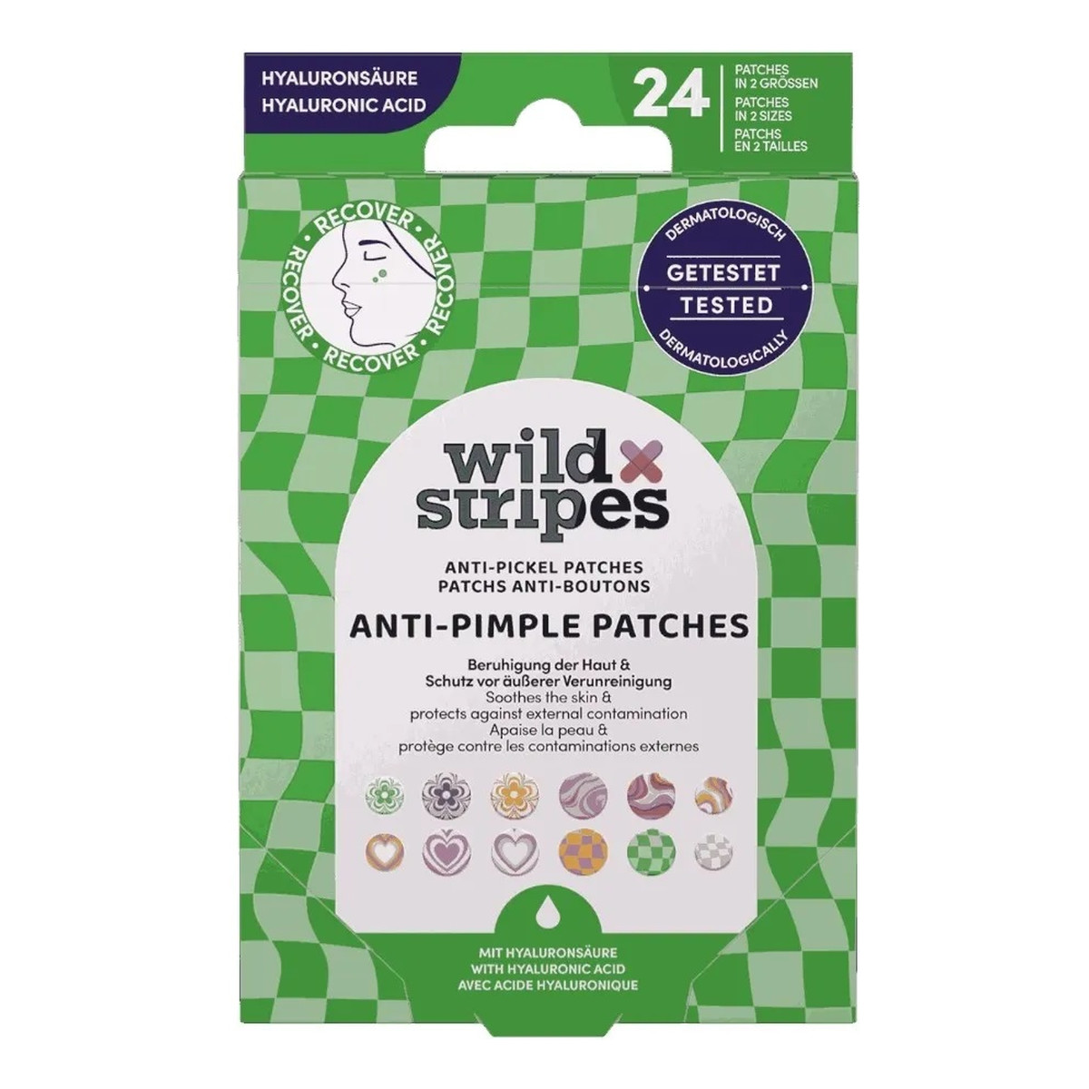 Wild Stripes Anti-Pimple Patches plastry na wypryski z kwasem hialuronowym 24szt.