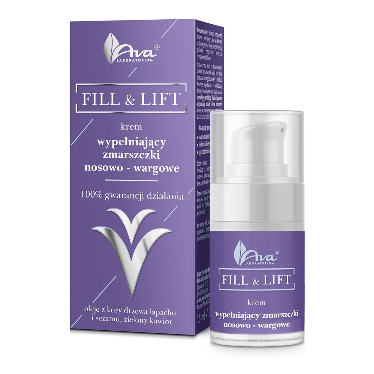 Ava Laboratorium Fill & Lift Krem wypełniający zmarszczki nosowo-wargowe 15ml