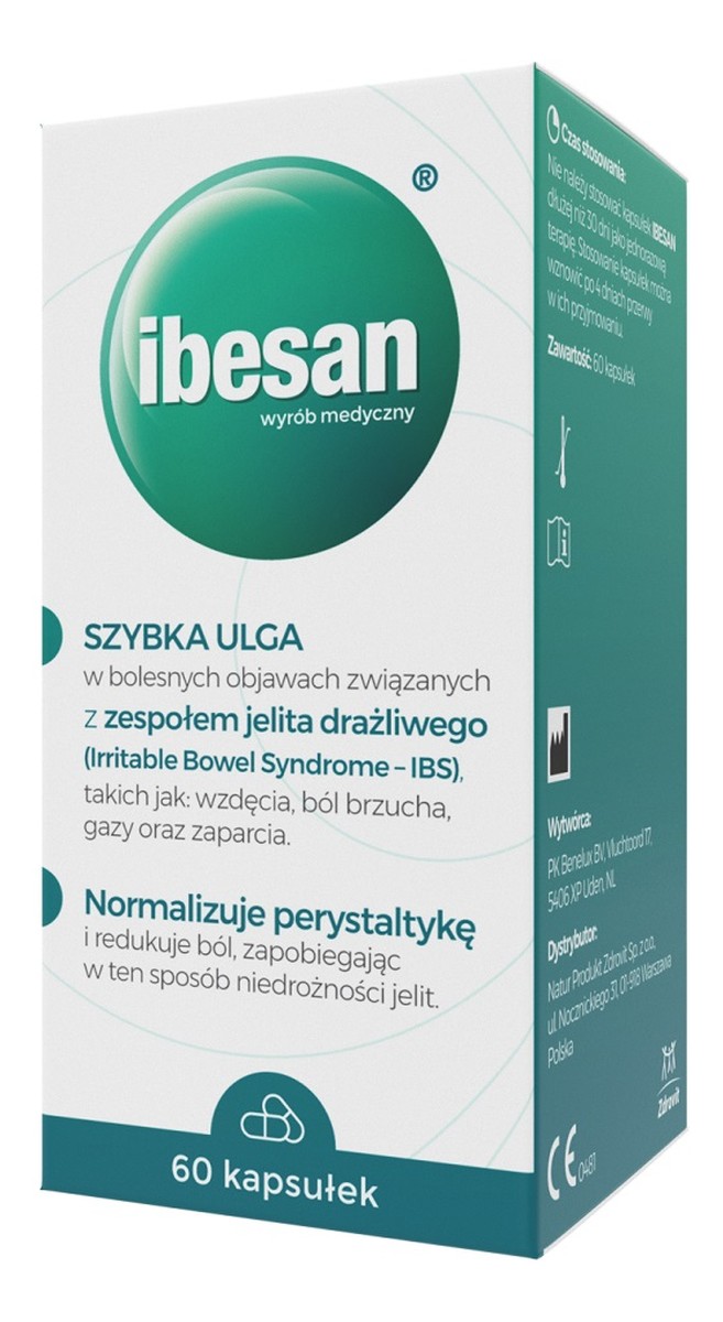 kapsułki na objawy zespołu jelita drażliwego 60 kapsułek