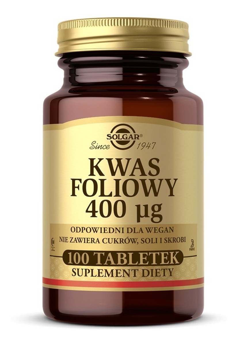 Solgar_kwas foliowy 400mcg suplement diety 100 tabletek