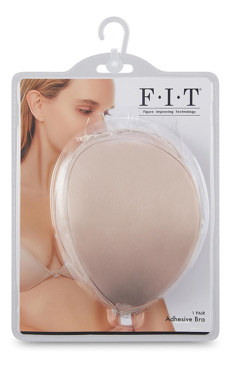 Cloth adhesive bra samonośny biustonosz b beige