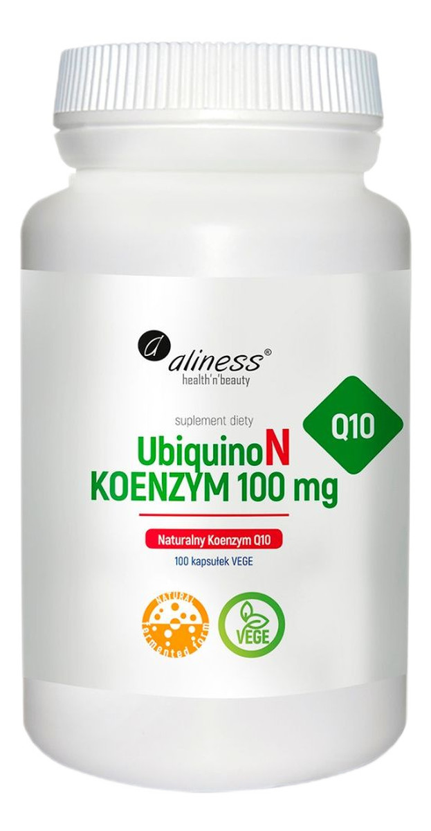 Ubiquinon naturalny koenzym q10 100mg suplement diety 100 kapsułek