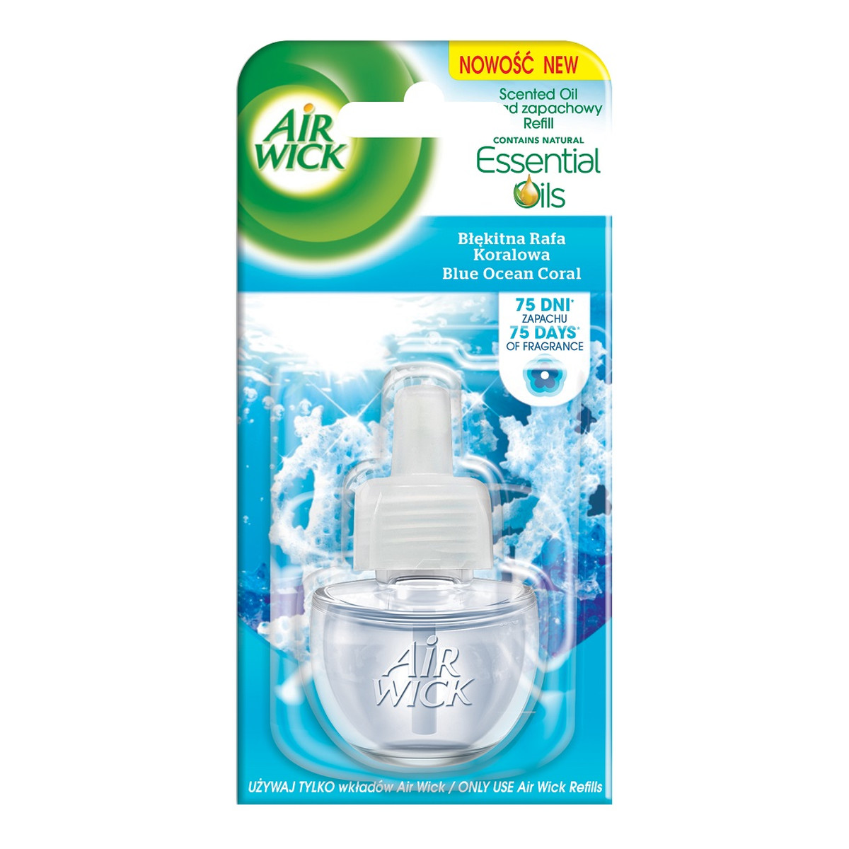 Air Wick Essential Oils Wkład do elektrycznego odświeżacza powietrza Błękitna Rafa Koralowa 19ml