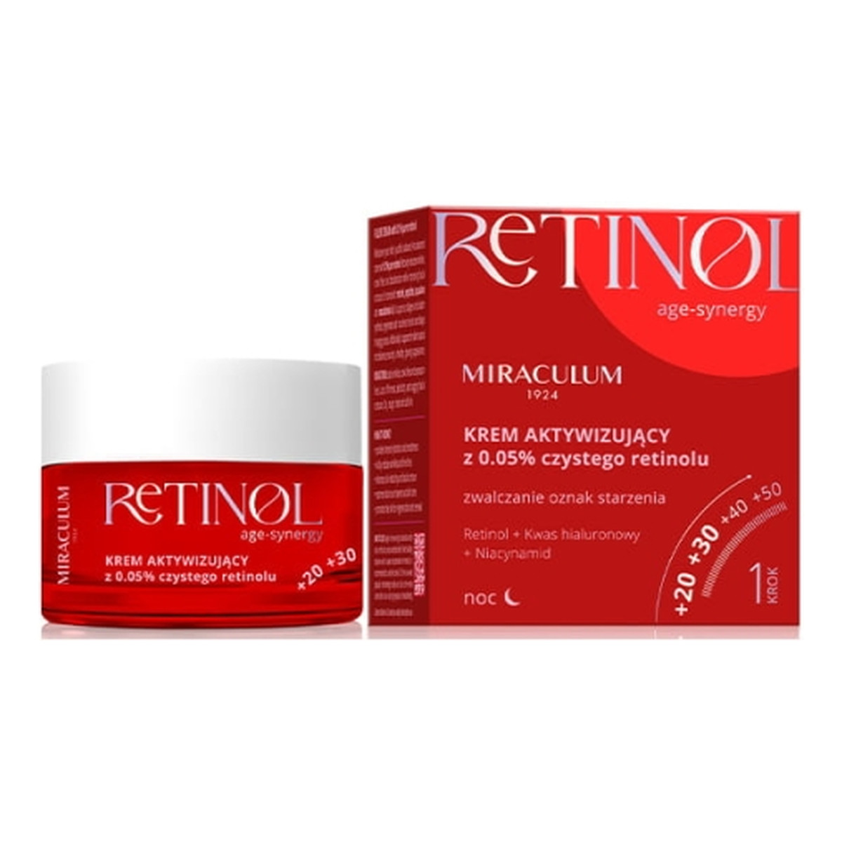 Miraculum Age-Synergy Retinol Krem aktywizujący do twarzy na noc z 0.05% czystego retinolu 50ml