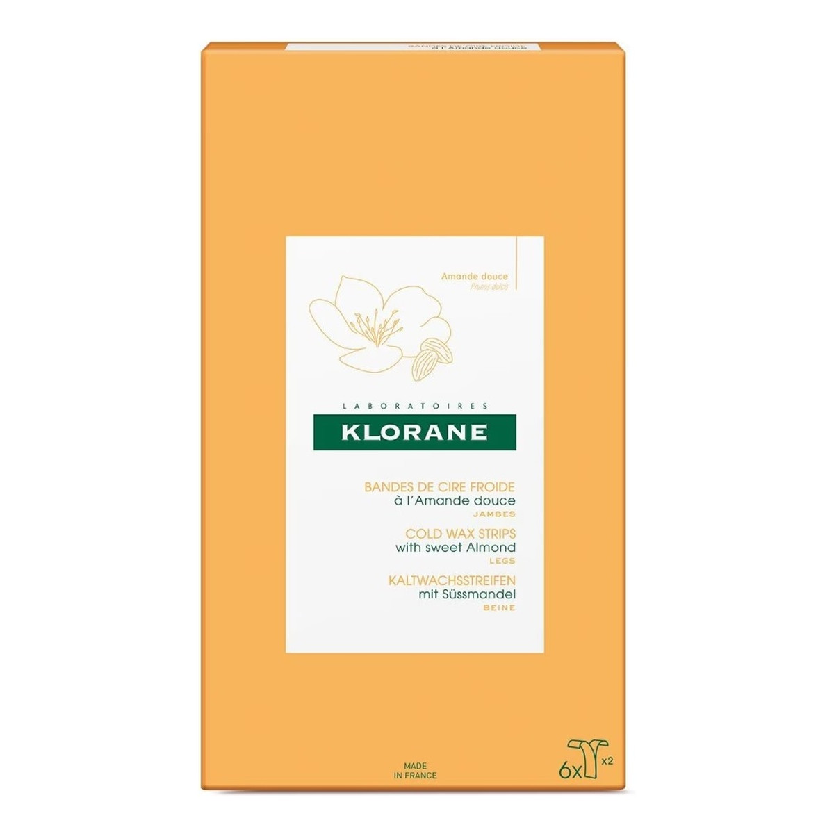 Klorane Cold wax strips plastry do depilacji nóg 6szt